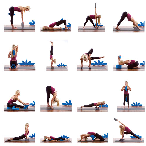 Bài tập với gạch - gối yoga