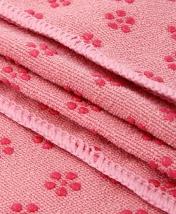 Khăn trải thảm yoga màu hồng (cao su non)