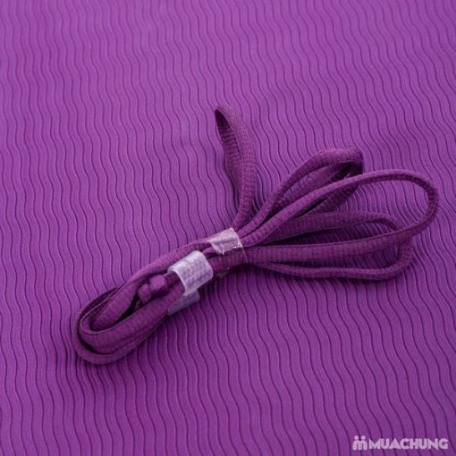 Thảm tập Yoga Mat 1 lớp - tím nhạt (dây buộc)