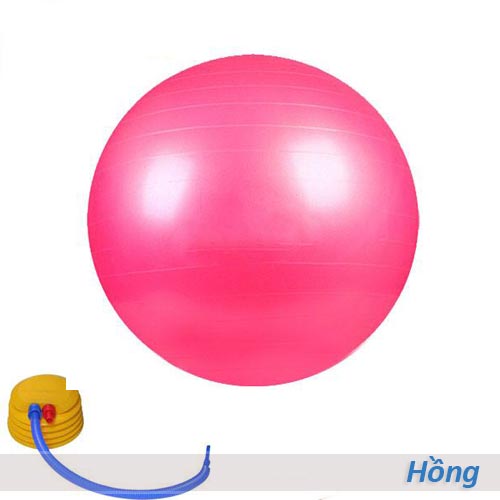 Bóng tập yoga/gym Đài Loan trơn 65cm/75cm - Màu hồng