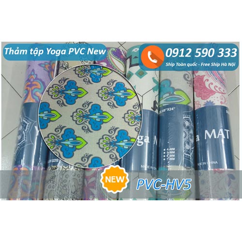 Thảm tập Yoga PVC hoa văn new 2017 - Hoa văn 5