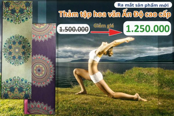 Giảm giá dịp ra mắt sản phẩm mới : Thảm tập yoga hoa văn Ấn Độ cao cấp