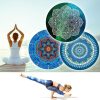 Thảm tập yoga tròn hoa văn đẹp