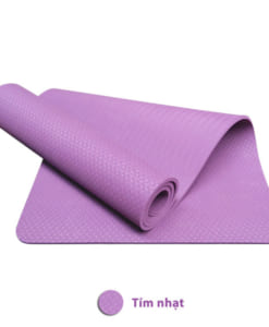Thảm tập yoga TPE 8mm 1 lớp - Màu tím nhạt