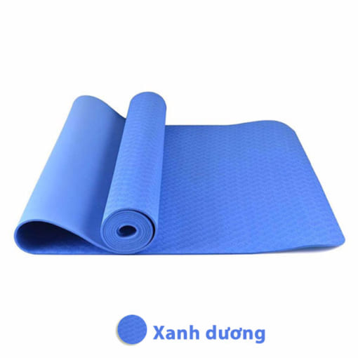 Thảm tập yoga TPE 8mm 1 lớp - Màu xanh dương