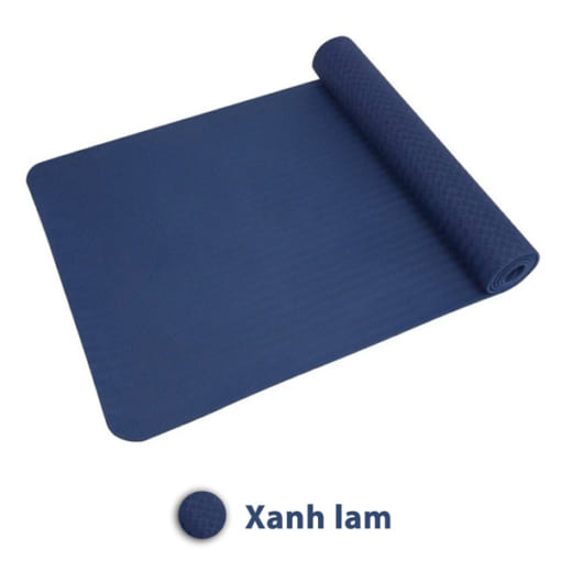 Thảm tập yoga TPE 8mm 1 lớp - Màu xanh lam