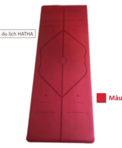 Thảm tập yoga du lịch Hatha dày 2mm - Màu đỏ