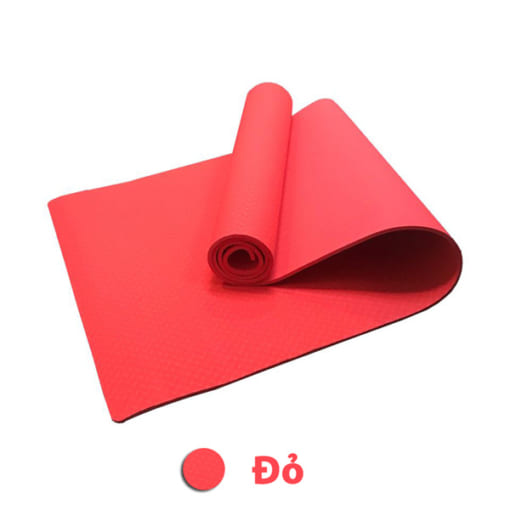 Thảm tập yoga TPE 6mm 1 lớp - Màu đỏ