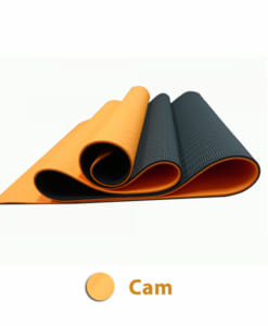 Thảm tập yoga TPE 6mm 2 lớp - Màu cam