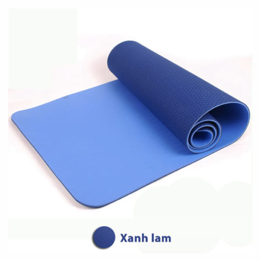 Thảm tập yoga TPE 6mm 2 lớp - Màu xanh lam
