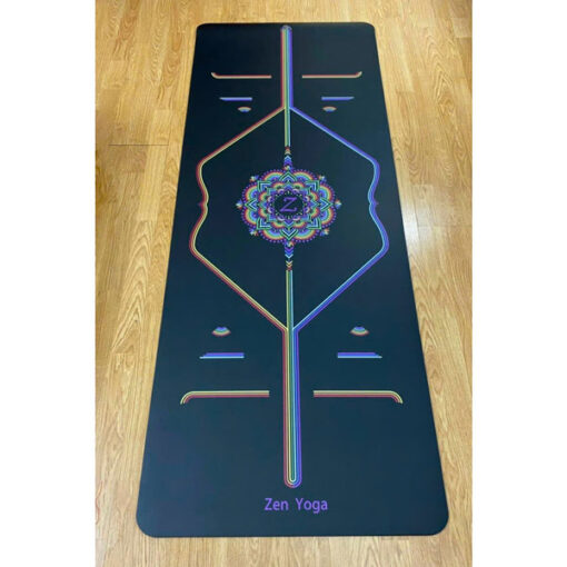 Thảm tập yoga ZEN Yoga Mat cầu vồng - Màu đen