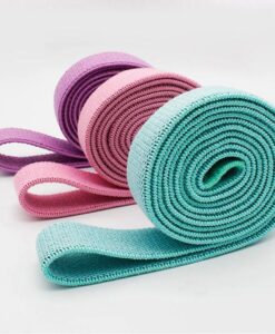 Bộ 3 dây kháng lực tập gym, yoga vải mềm chống xoắn Aolikes dài 208cm (Xanh/Hồng/Tím)