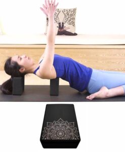 Gạch/Gối tập yoga hoa văn - Màu đen